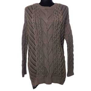 Express Women’s Taupe Cable Knit Sweater